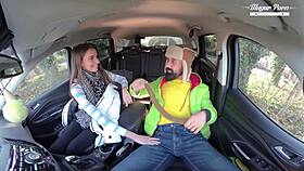 lili charmelle pulls over car for fuck and creampie