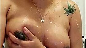 hot pregnant spanish babe flashes tits homemade horny vibes 🔥😍