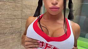 Japanese Cheerleader Flaunts Her Curves For The Team