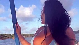 Brazilian Latina Wife Fucks in Bikini on Boat