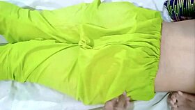 Amateur big ass wife receives hard fucking and fingering during body massage in outdoor garden