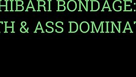 Shibari ropes bind her mouth and ass tight