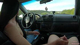 she said, 'give me a handjob right here on the public road'