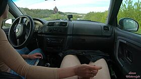 she said, 'give me a handjob right here on the public road'