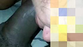 African beauty deepthroats massive black cock in amateur oral frenzy