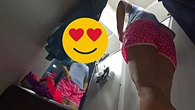 thrilled spying curvy milf hairy pussy no panties in fitting room