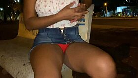 Saindo Com Estranho Dei A Buceta For Brazilian Latina Outdoor Sex