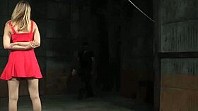 blonde bdsm sub says, 'hogtie me and finger my anal'