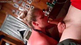 Husband's Bet Loss Leads Friend to Fuck Tattooed Blonde Wife's Big Tits and Slutty Pussy