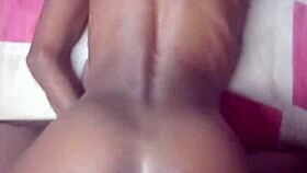 heart-pounding ebony beauty delivers intense doggystyle pounding with sloppy blowjob and handjob