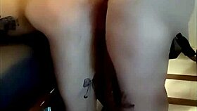 After pissing, the submissive slut cleans the cock with her mouth in rough German BDSM.