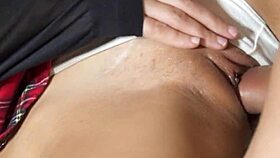 Japanese wife enjoys intense fucking close up