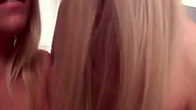 Lesbian teen tempts with anal fingering play