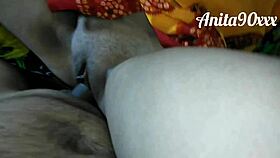 Bent over in the ranch home, Indian housewife takes hard doggystyle pounding