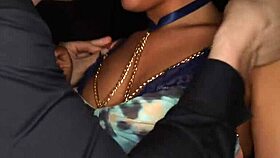 fiery spanish brunette beaver licked in brutal interracial cowgirl hump with cum facial