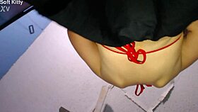 check out this sneaky upskirt video of a hot brunette babe