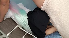 cosplay fan in tight dress explores her first time wearing skimpy panties