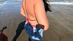 Ever seen a beach orgy where Nicoly Mattos and Lukas Zaad dominate hot newbie Raquel?