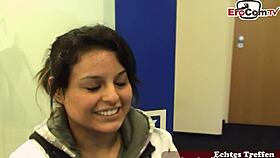 German first-timer seduced into intense blowjob sex casting