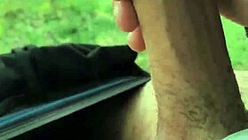 i flash my huge cock outdoors throbbing for passersby to see