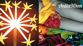 Bent over in the ranch home, Indian housewife takes hard doggystyle pounding