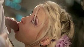 beautiful german blonde maid sneaks handjob blowjob and swallows cum eagerly