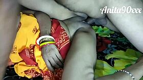 Bent over in the ranch home, Indian housewife takes hard doggystyle pounding