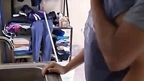 Amateur colombian brunette homemade latina gets roughly fucked bent over washing dishes in kitchen