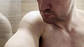 i trim my sweaty hairy armpits chest and arms post gym for upcoming shoot