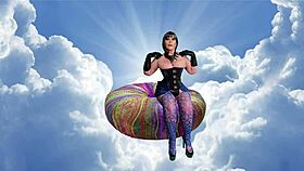 granny carmen angel fucks dildo to screaming orgasm closeup