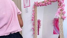 Chubby babe farts while prepping for her hot date