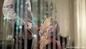 beautiful german blonde maid sneaks handjob blowjob and swallows cum eagerly