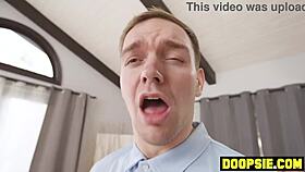 young stud pounds big ass granny while ebony bbw nurse watches and joins