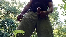 Public Park Jerkoff Erupts Huge Cum Everywhere Unseen!