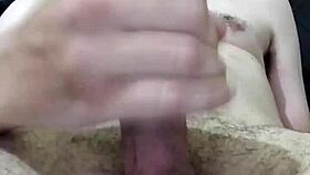 another brazilian strokes cock close-up to massive cumshot