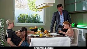 milf slaves bend over for freeuse in intense foosball orgy