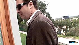 two brunettes ride cowgirl, doggy and missionary before draining dick completely