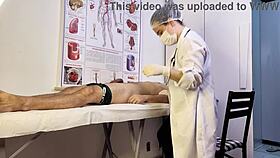 Patient gets uncontrollably hard facing nurse during full exam