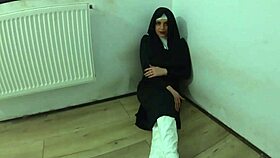 slutty nun squirts hard after intense fuck ep 250