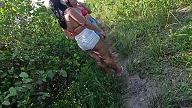 Ever seen a beach orgy where Nicoly Mattos and Lukas Zaad dominate hot newbie Raquel?