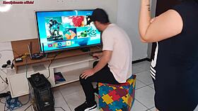 Dona seduces technician bangs big cock while husband away rough doggystyle creampie housewife moans wildly