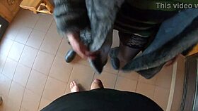 ELEGANT SLUT IN FUR GETS POUNDED ON TABLE AND DOUBLE CUM BATH!