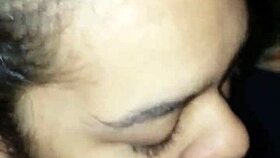 Sloppy deepthroat blowjob from sexy Dominican latina wife sucking wet cock