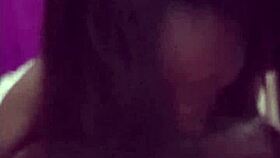 heart-pounding ebony beauty delivers intense doggystyle pounding with sloppy blowjob and handjob