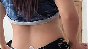 curvy latina flashes big tits and pussy begging stepdad to fuck her