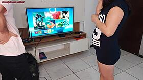 Dona seduces technician bangs big cock while husband away rough doggystyle creampie housewife moans wildly