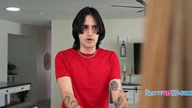 bikini bombshells catch spying stud for ffm fuck