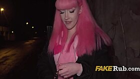 Hey pink-haired Czech slut, wanna get unlocked and pounded outdoors?