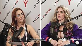 Behind the scenes cory chase interviews then punishes naughty guys stuffing all holes in garage