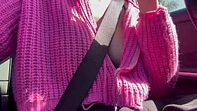 Italian Milf Artemisia Love Flashes Juicy Big Tits Driving